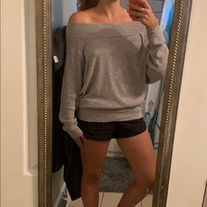 Free people off the shoulder sweater!